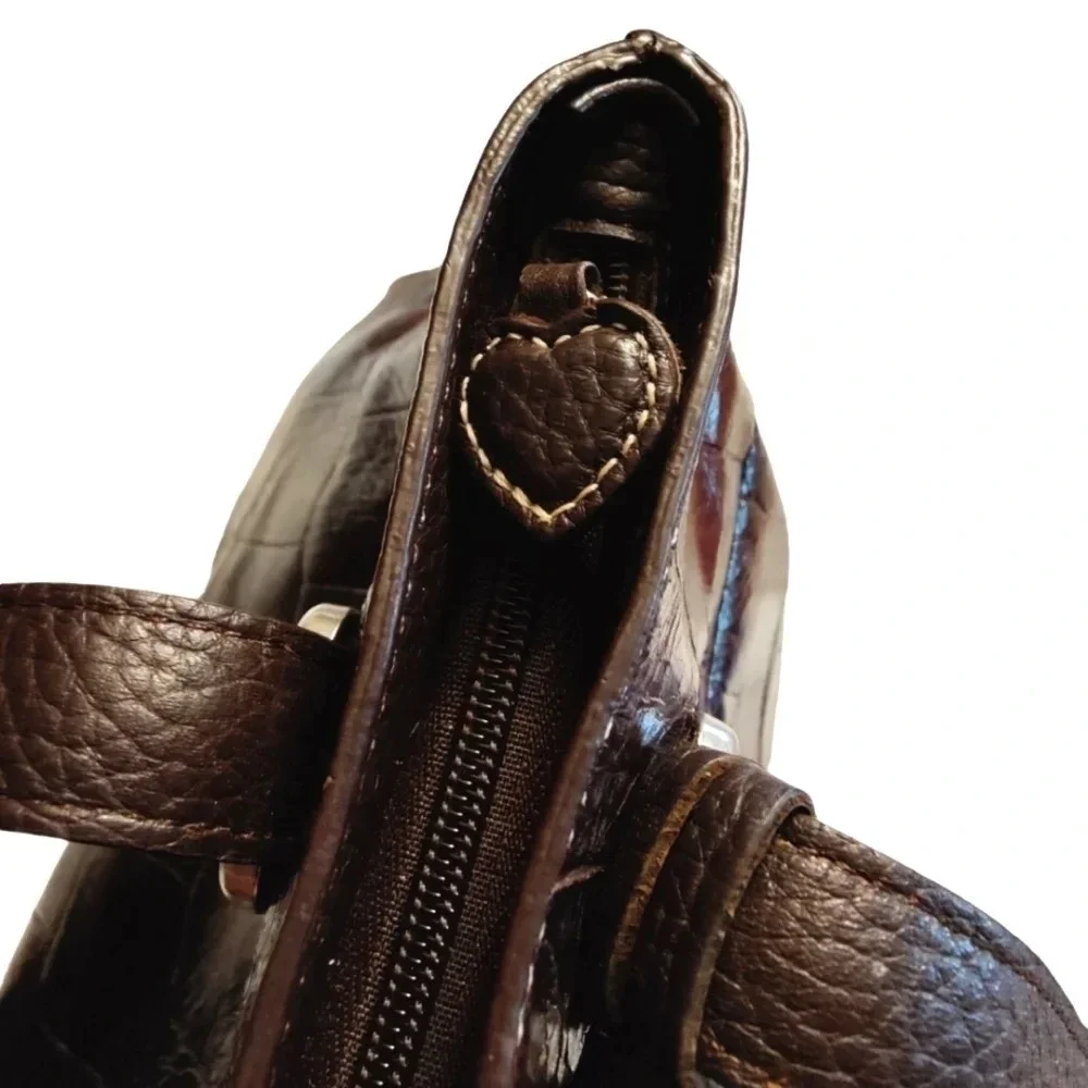 Brighton Croco Short Tote Bag EUC ❤️ - Picture 11 of 15